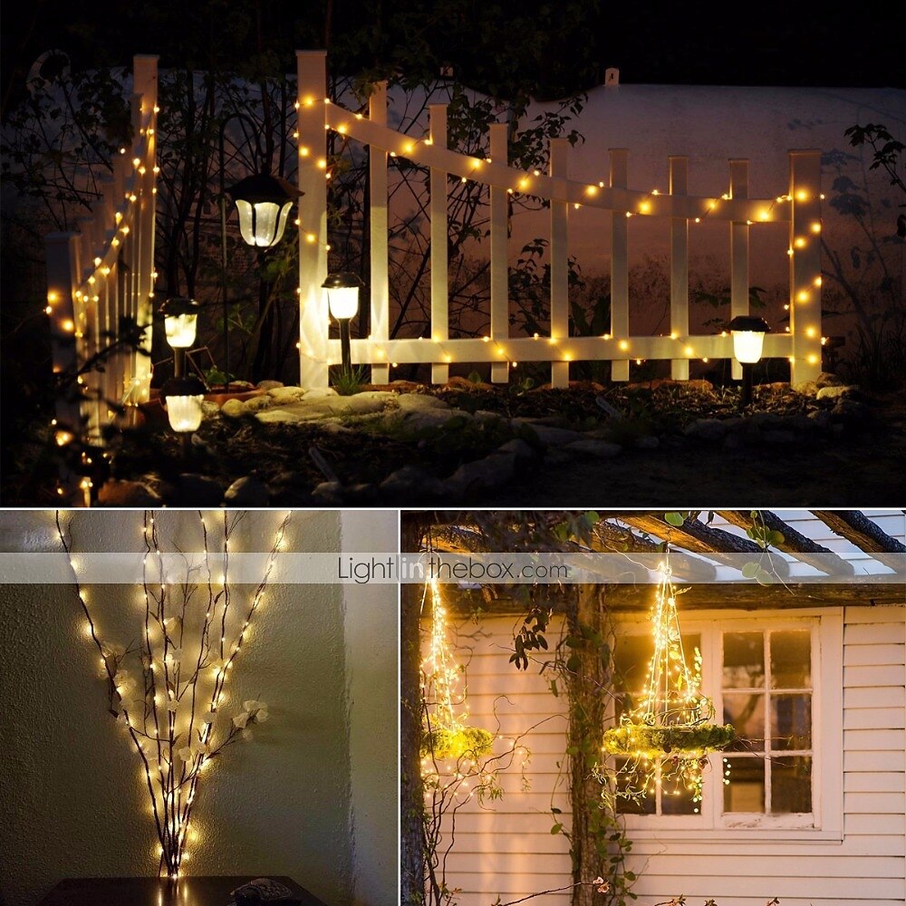 Guirlande lumineuse 50m 500 leds 1pc blanc chaud rvb blanc étanche fête décorative 12 v de 2025 ? $56.99 –P6