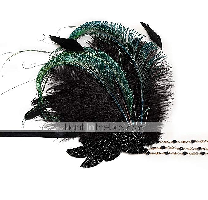Epocă Anii 1920 Gatsby Bandană Adolescentă Invitat la nuntă Pană Costume de fancy Pentru femei Recepția de Nuntă Petrecerea Burlăcițelor Festival Adulți Veșminte de cap 2026 - $22.99 –P1