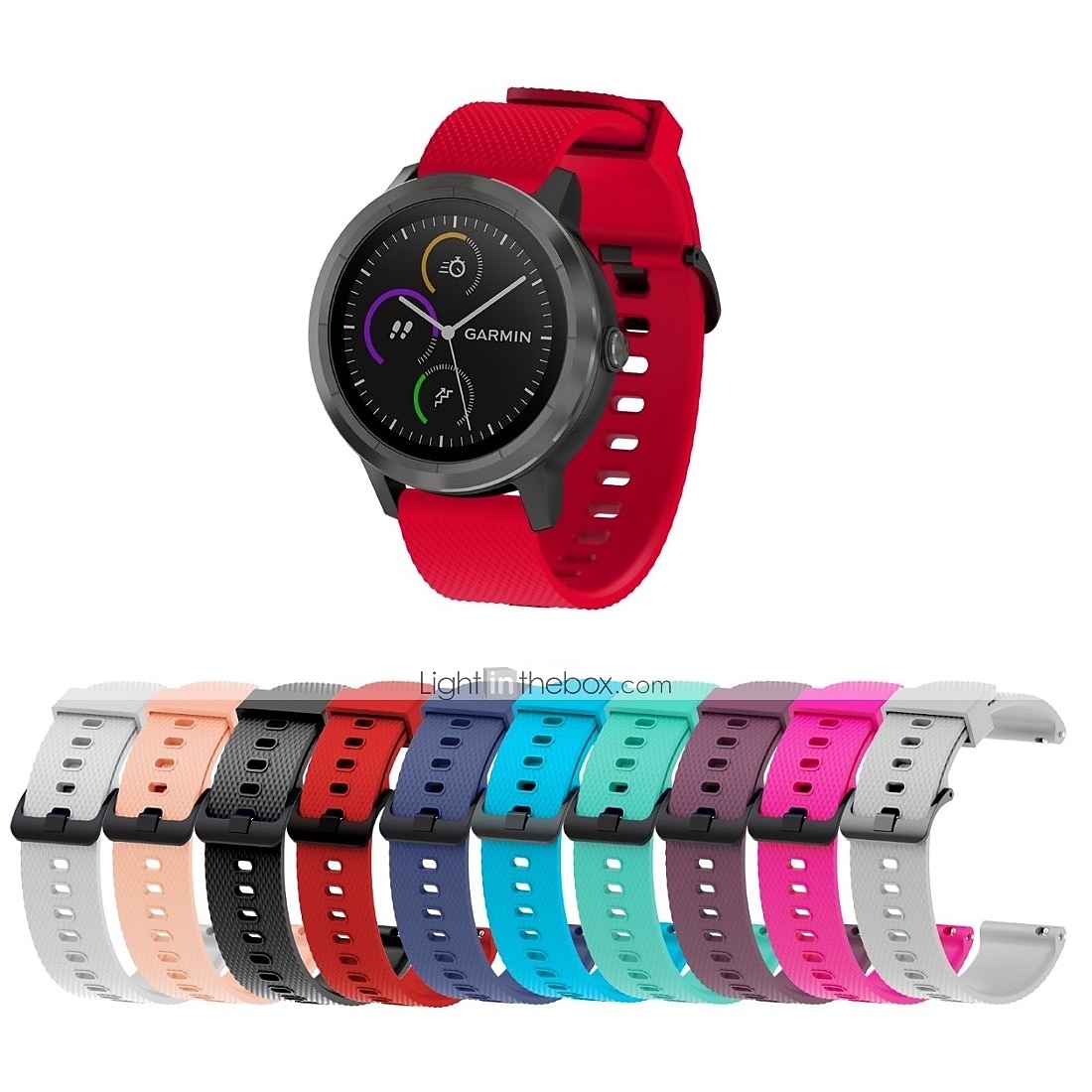 Pulseiras de Relógio para Garmin Abordagem S42 Silicone Substituição Alça Pulseira Esportiva Pulseira de 2025 por $9.99 –P2