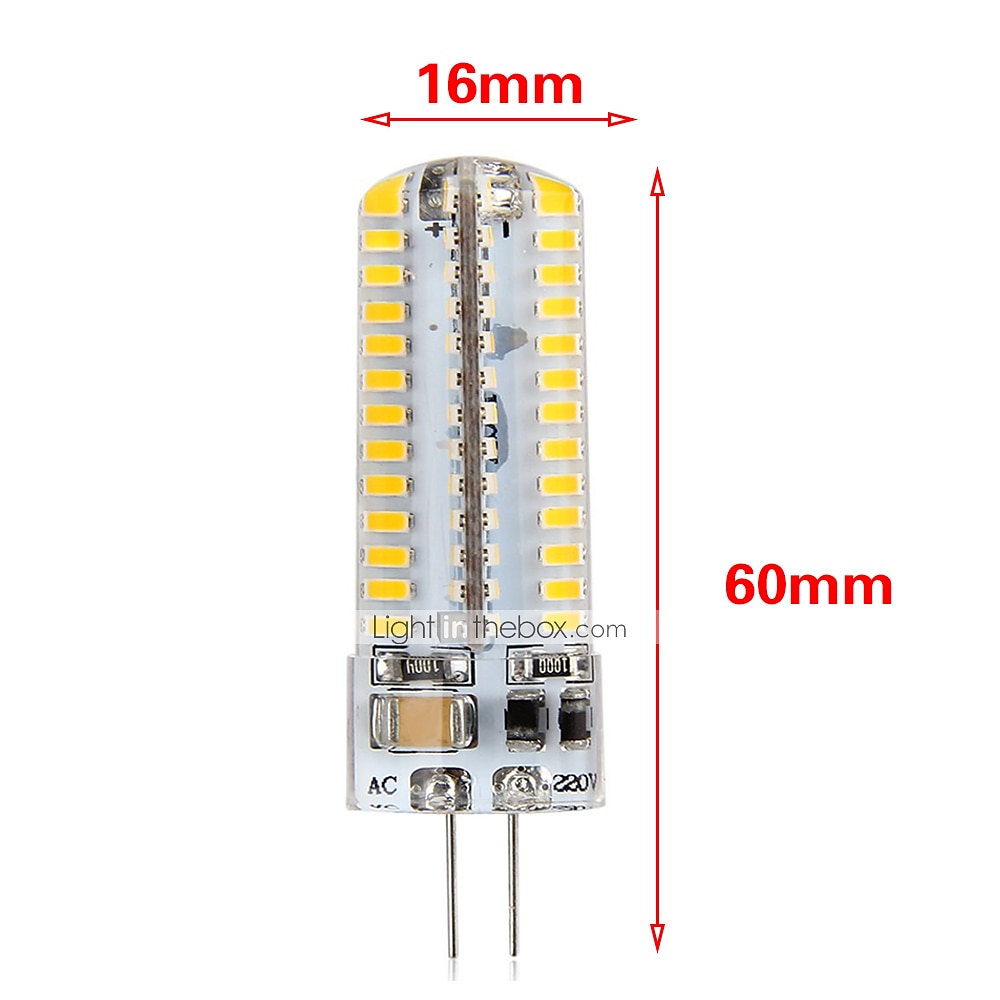 10pcs 5W LED Bi-pin Light Bulb 500lm G4 50W Halogen Equivalent 104 LED Beads SMD 3014 Warm White 110-240V 2025 - $57.99 –P1