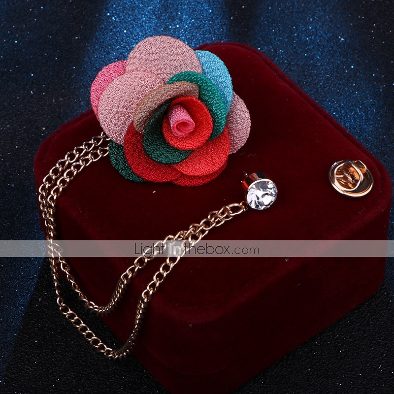 Homme Cristal Broche Lien / Chaîne Créatif Fleur Verticale Mode basique Classique Tendance Roche Broche Bijoux Chameau Couleur assortie Noir Pour Mariage Soirée Fiançailles Promettre Festival de 2025 ? $8.99 –P3