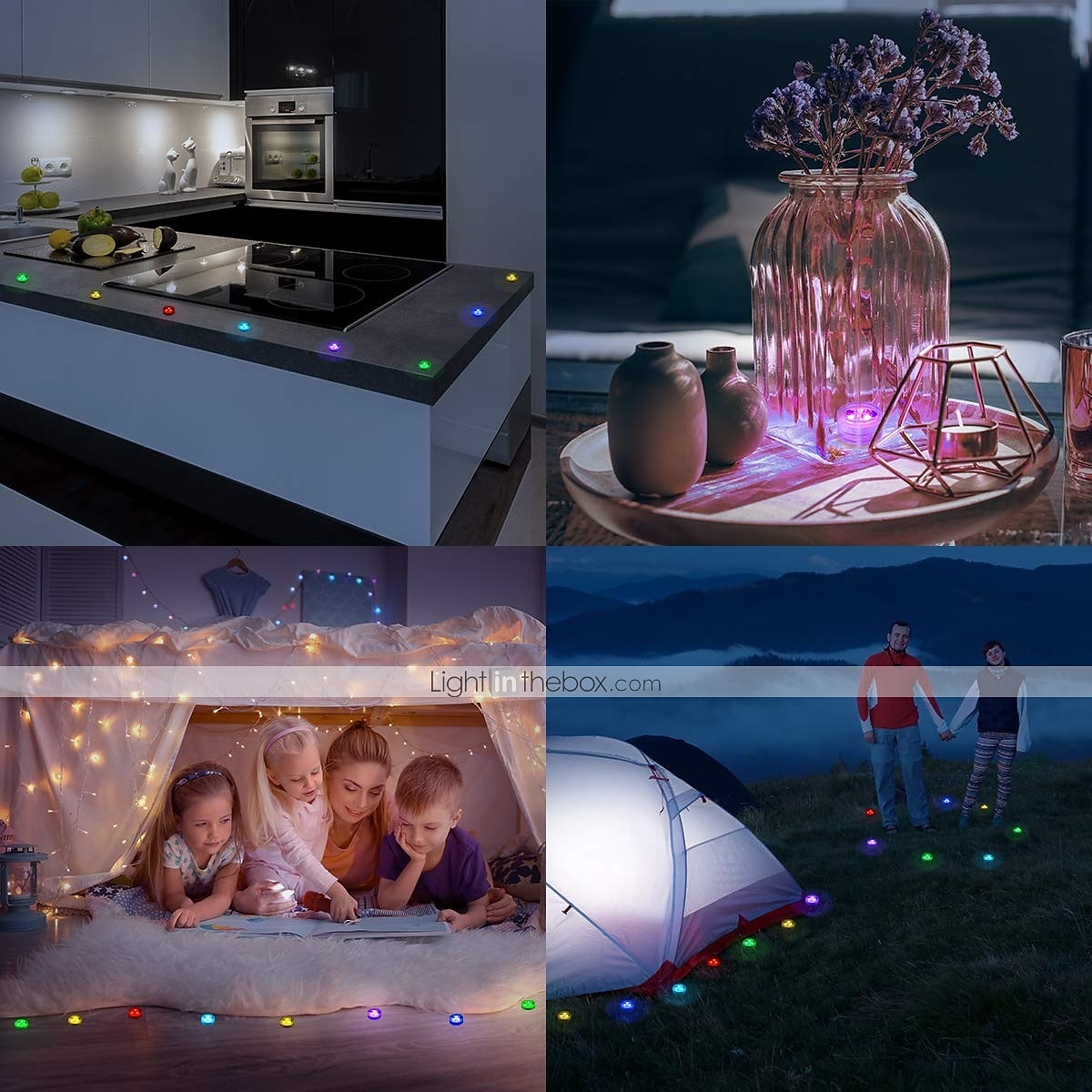10pcs Submersible LED Lights Underwater Multicolor Lights Waterproof Remote Controlled RGB Swimming Pool Suitable for Tub Pond Vases Aquariums 2025 - AU $41.59 –P8