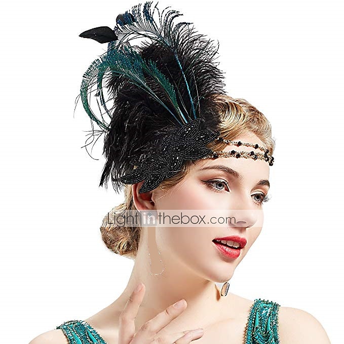 Epocă Anii 1920 Gatsby Bandană Adolescentă Invitat la nuntă Pană Costume de fancy Pentru femei Recepția de Nuntă Petrecerea Burlăcițelor Festival Adulți Veșminte de cap 2026 - $22.99 –P4