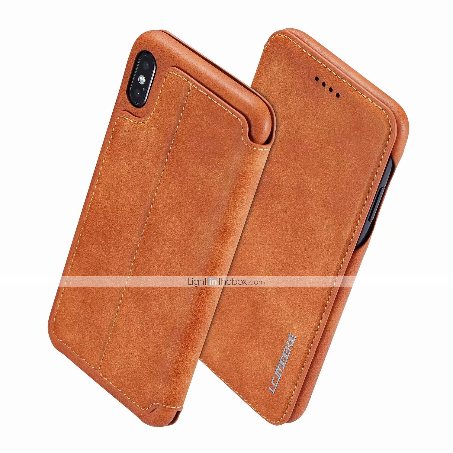טלפון מגן עבור אייפון 16 אייפון 15 פרו מקס פלוס iPhone 14 13 12 11 Pro Max Mini X XR XS Max 8 7 Plus מארז כרטיס ארנק כיסוי הפוך עם מעמד מגנטי צבע אחיד PC עור PU 2025 - $20.99 –P2