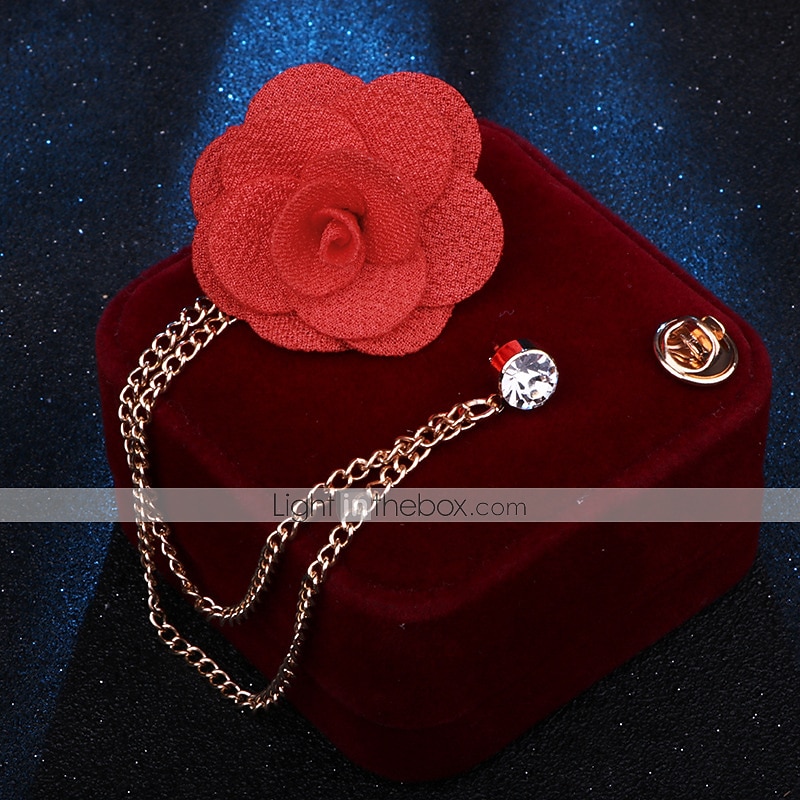 Homme Cristal Broche Lien / Chaîne Créatif Fleur Verticale Mode basique Classique Tendance Roche Broche Bijoux Chameau Couleur assortie Noir Pour Mariage Soirée Fiançailles Promettre Festival de 2025 ? $8.99 –P8