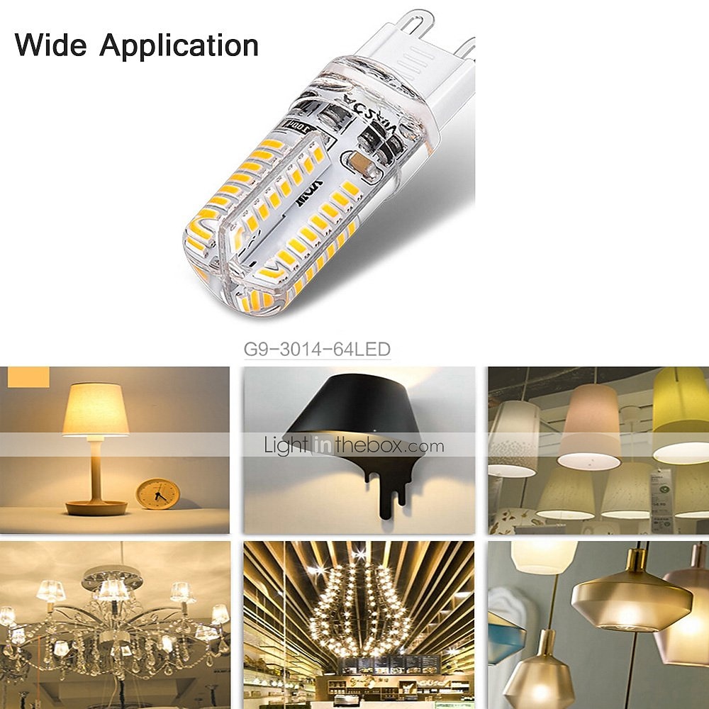 2025年 g9調光可能LEDバイピンコーン電球72led600lm5w3014smdウォームクールホワイト360°ビームアングルシャンデリアランプ40wハロゲン相当ac110vac220v コレクション – $44.99 –P8