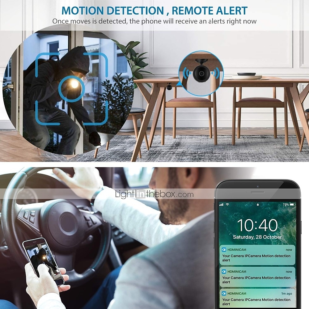 Mini Wi-Fi Camera IP Network Surveillance Cam 1080P HD Wireless Nanny Cam With Night Vision Motion Detection Portable Video Recorder Covert Security Camera 2025 - $16.99 –P8