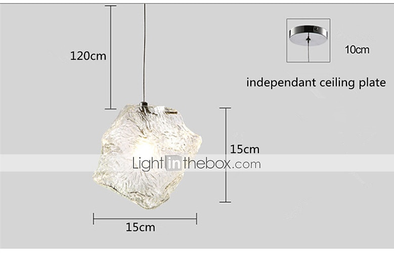 2025年 15 cm led ペンダント ライト シングル designelegant アイス キューブ ガラス ミニ北欧スタイル 220-240 v  コレクション – $67.99 –P1