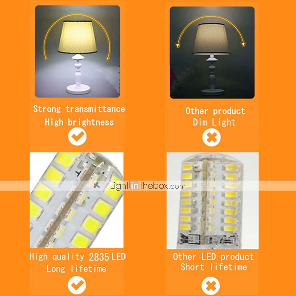 4pcs 7 W LED Corn Lights 300 lm B15 64 LED Beads SMD 2835 Warm White Cold White 220-240 V 110-120 V 2026 - $23.99 –P4