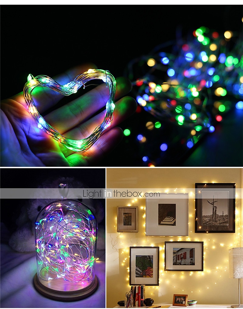 elegante ricevimento di nozze festa 1 pz usb 10 m 100 leds led string light colorato impermeabile led stringhe di filo di rame illuminazione festiva fata per festa di natale decorazione di nozze del 2025 a $10.49 –P3