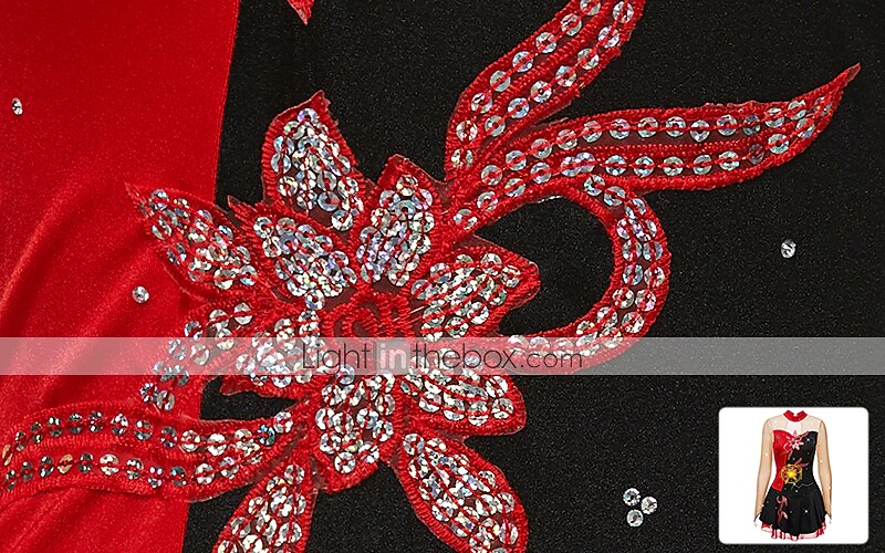 Rochie de Patinaj Artistic Pentru femei Fete Πατινάζ στο πάγο Rochii Ținute Yan roz Alb / Alb Galben și galben Peteci Spandex Înaltă Elasticitate Competiție Ținută Patinaj Clasic Manșon Lung Patinaj 2025 - $123.99 –P4