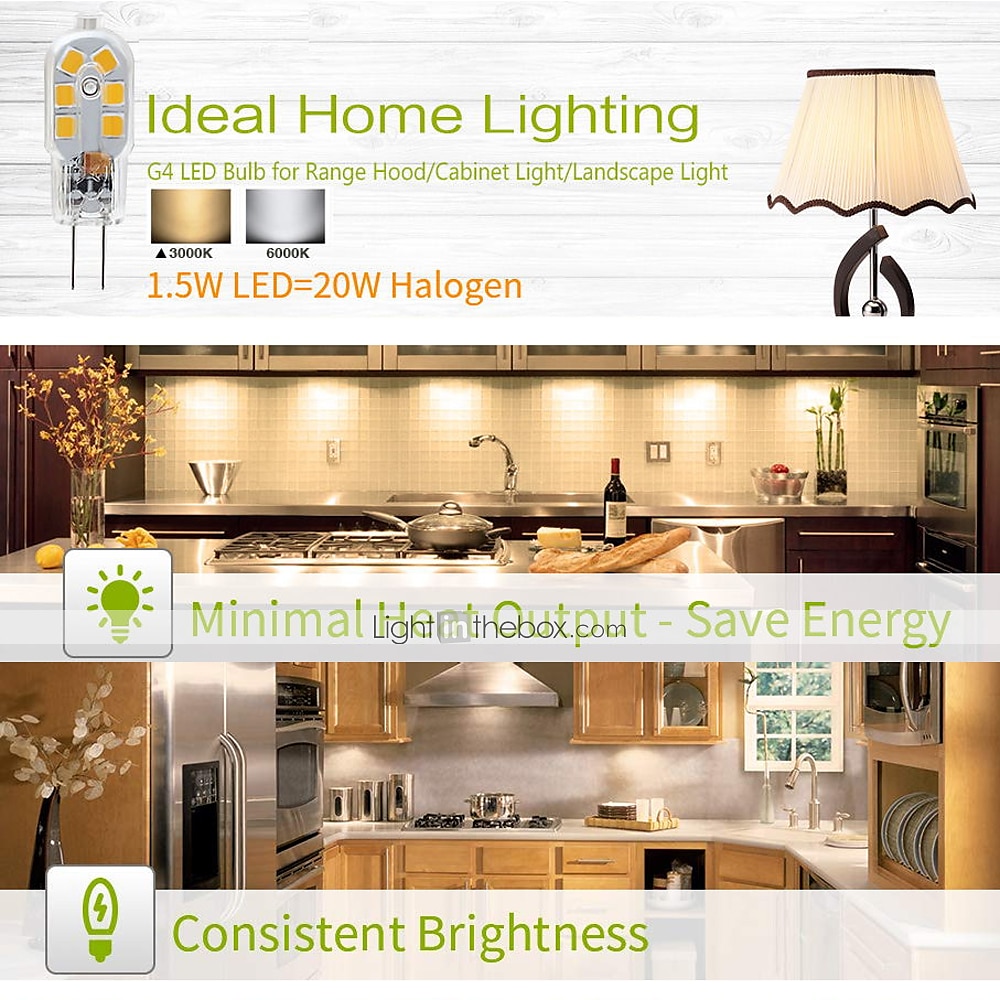 zdm g4 led lamp 6 pack 2.5 w led bi-pin g4 basis 10-20 w halogeenlamp vervanging warm wit / koud wit ac220v 2025 - $12.49 –P5
