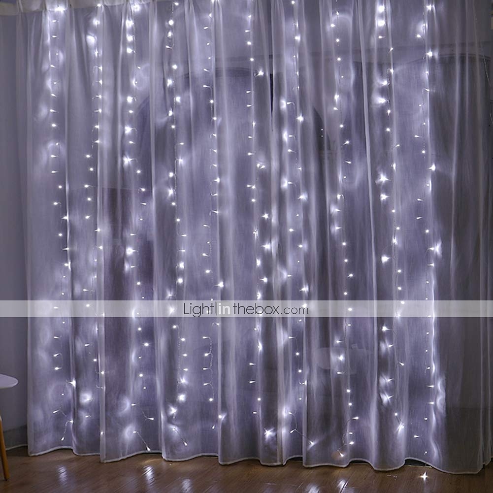 3M أضواء سلسلة 300 المصابيح تراجع LED 1PC أبيض دافئ أبيض أزرق ضد الماء حزب ديكور 220-240 V / قابلة للربط / IP44 2025 - $25.99 –P16