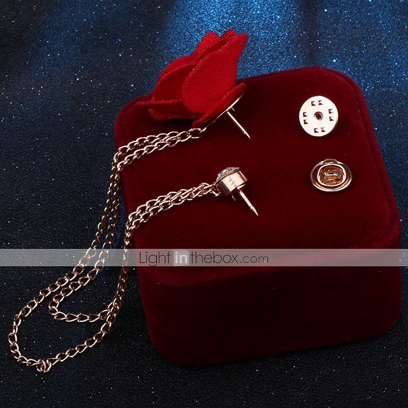 Homme Cristal Broche Lien / Chaîne Créatif Fleur Verticale Mode basique Classique Tendance Roche Broche Bijoux Chameau Couleur assortie Noir Pour Mariage Soirée Fiançailles Promettre Festival de 2025 ? $8.99 –P6