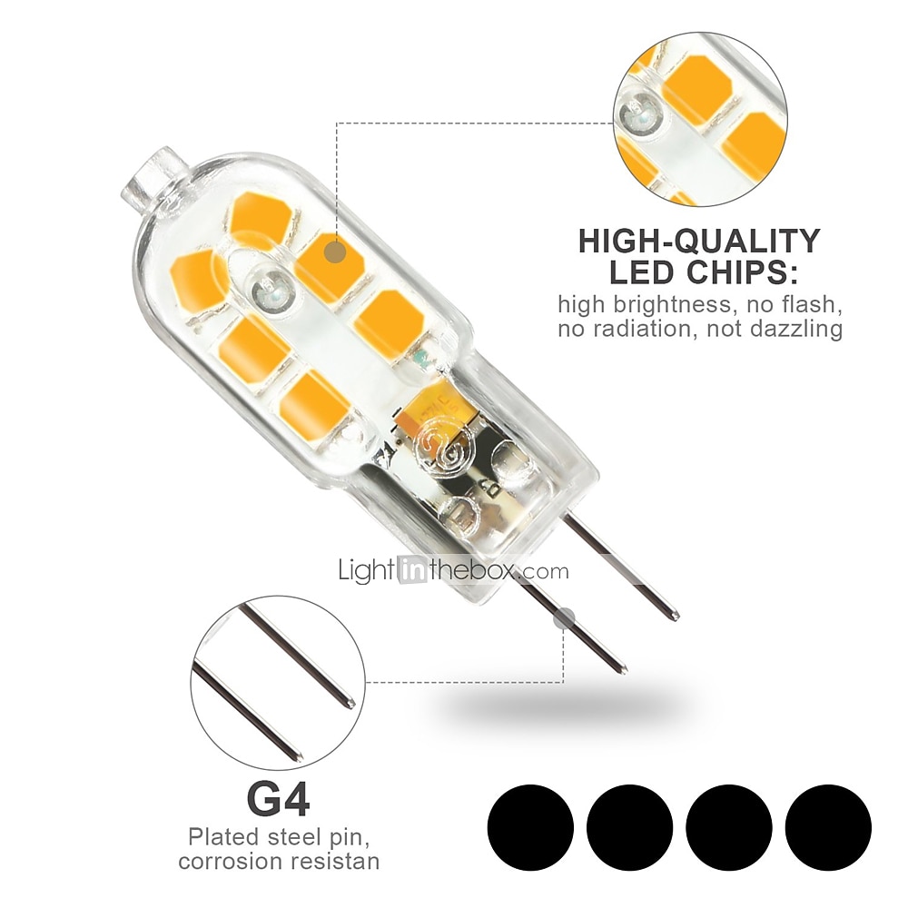 zdm g4 led lamp 6 pack 2.5 w led bi-pin g4 basis 10-20 w halogeenlamp vervanging warm wit / koud wit ac220v 2025 - $12.49 –P3