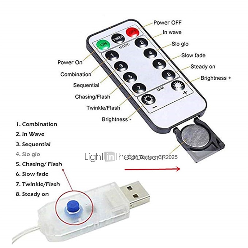 элегантный свадебный прием вечеринка 1 шт usb 10 м 100 светодиодов светодиодная гирлянда красочные водонепроницаемые светодиодные медные провода гирлянды праздничное освещение фея для рождественской 2025 - $10.49 –P1