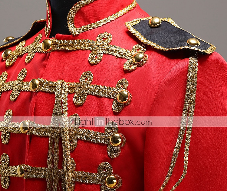 Coat Vintage Medieval Napoleon Jacket Coat Masquerade Outerwear Prince Aristocrat Vintage Embroidered Fancy Dress Men's Party Halloween Queen's Platinum Jubilee 2022 Adults' Coat 2026 - $131.99 –P4