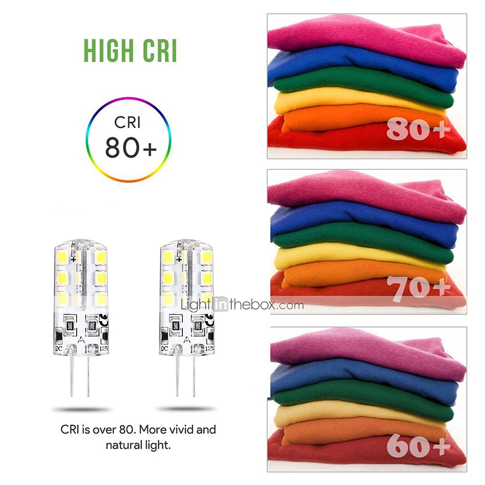 10PCS G4 Bi-pin LED Light Bulb 3W 24LED SMD 2835 Equivalent Halogen Bulb 30W Warm white 3000K Daylight White 6000K 360° Beam Angle Flicker Free DC12V AC220V AC110V 2025 - $18.49 –P7