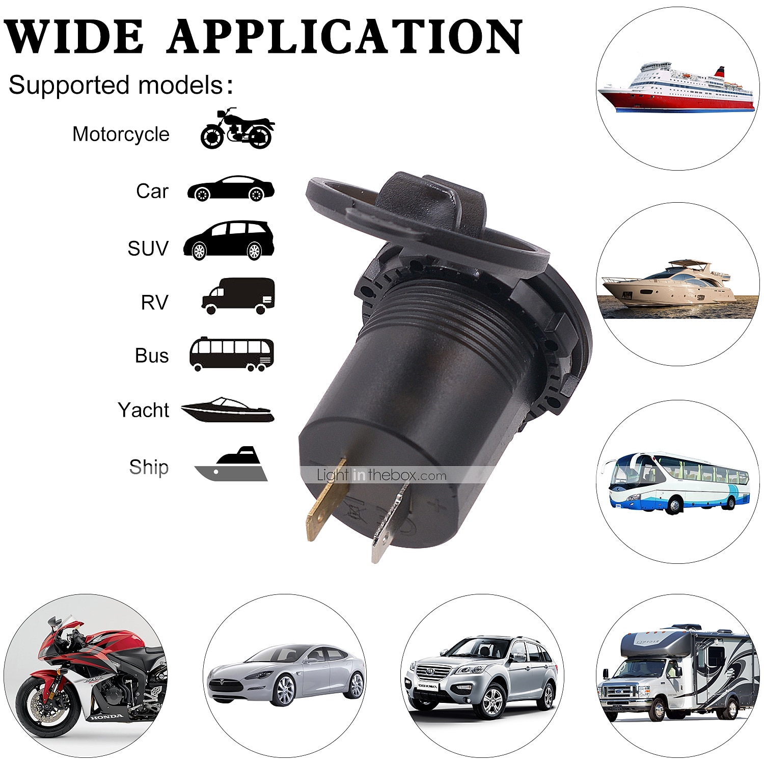 Dubbele USB Auto Lader Stopcontact Adapter - Waterdicht 5V 4.2A Snellader voor Mobiele Telefoons met Voltmeter  10A Veilige voor 12-24V Auto Boot Motorfiets 2025 - $17.99 –P3