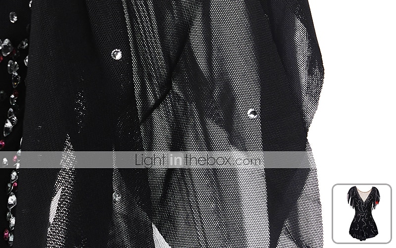 2026年 フィギュアスケート ドレス 女性用 女の子 アイススケート ドレス セット バイオレット ブラック ホワイト オープンバック スパンデックス ストレッチヤーン 高弾性 訓練 競技大会 スケートウェア 手作り ソリッド クラシック クリスタル・ラインストーン 半袖 アイススケート フィギュアスケート  コレクション – $157.99 –P4