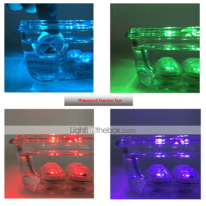 12pcs Underwater Submersible LED Pool Light Waterproof with Remote Control for Bath Tub Vase Aquarium Party Wedding Decor Battery Operated 2025 - $13.99 –P10