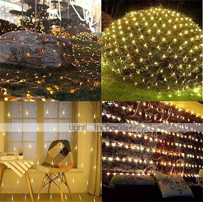 אלגנטי מסיבת קבלת חתונה מסיבת led נטו אורות 192 לדים 3mx2m חוצות חוט עמיד למים אורות לחג המולד קישוט חתונת פיות אור מחרוזת מנורת עיצוב חוץ מנורת עיצוב הבית קישוט פנים 2025 - $26.99 –P3