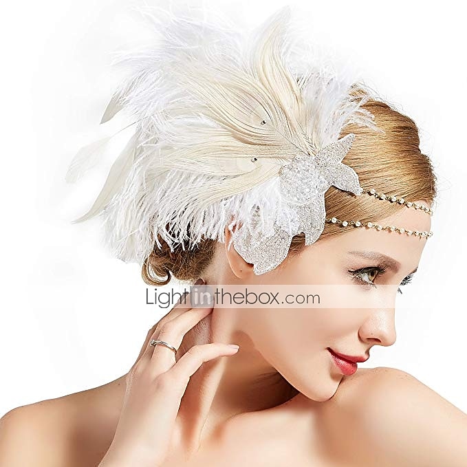 Epocă Anii 1920 Gatsby Bandană Adolescentă Invitat la nuntă Pană Costume de fancy Pentru femei Recepția de Nuntă Petrecerea Burlăcițelor Festival Adulți Veșminte de cap 2026 - $22.99 –P3
