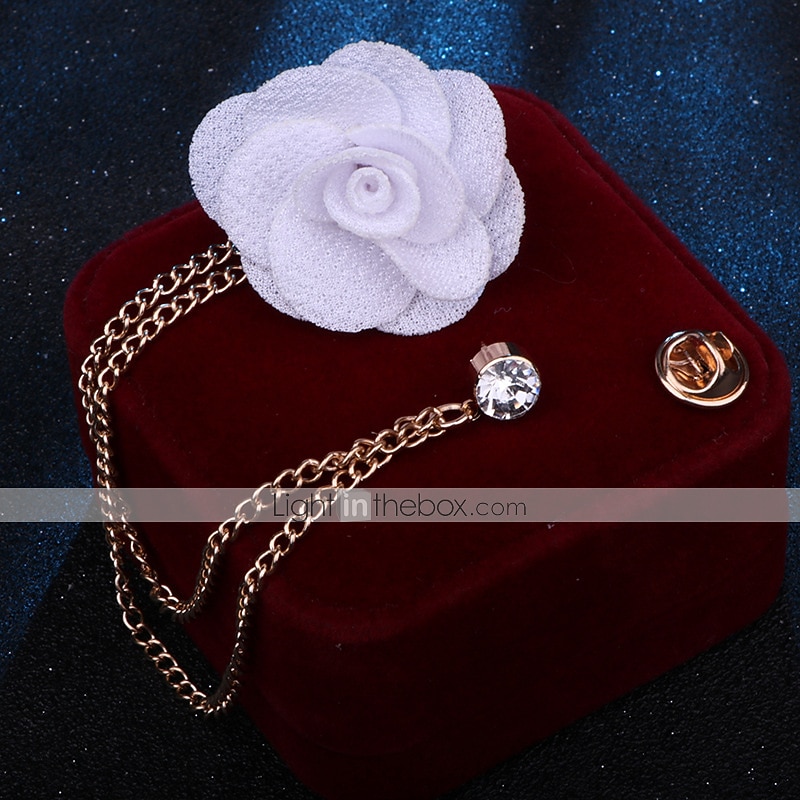 Homme Cristal Broche Lien / Chaîne Créatif Fleur Verticale Mode basique Classique Tendance Roche Broche Bijoux Chameau Couleur assortie Noir Pour Mariage Soirée Fiançailles Promettre Festival de 2025 ? $8.99 –P7