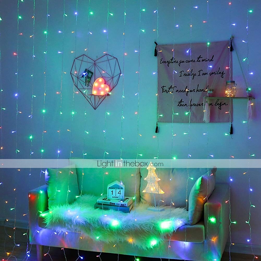 3M أضواء سلسلة 300 المصابيح تراجع LED 1PC أبيض دافئ أبيض أزرق ضد الماء حزب ديكور 220-240 V / قابلة للربط / IP44 2025 - $25.99 –P15