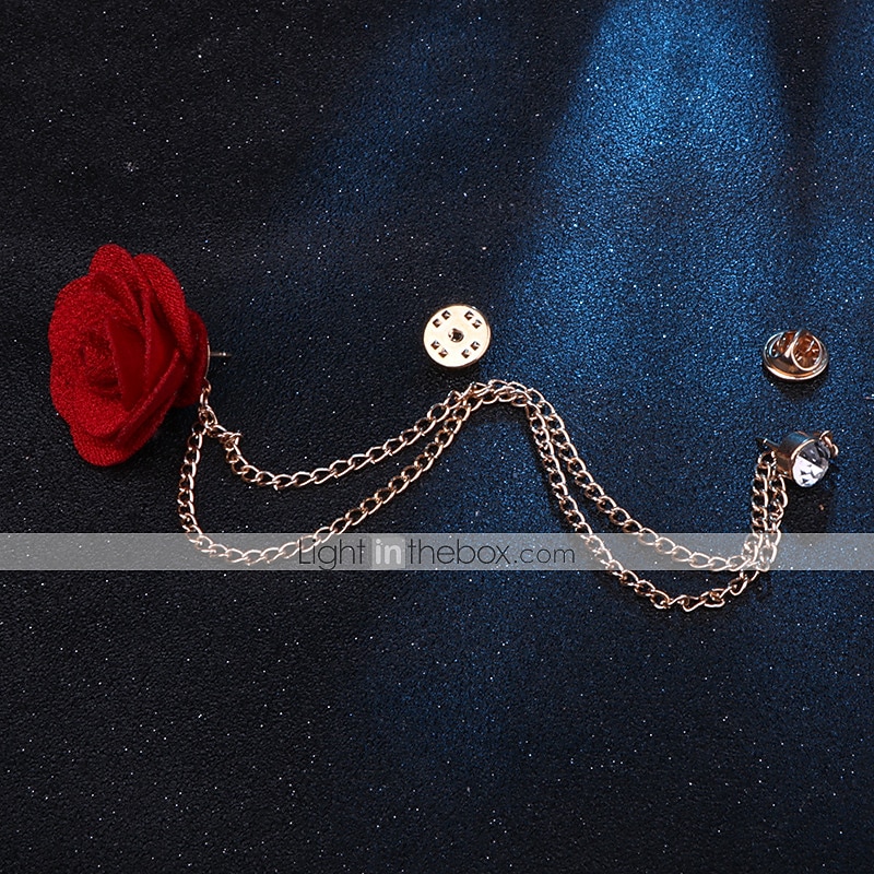 Homme Cristal Broche Lien / Chaîne Créatif Fleur Verticale Mode basique Classique Tendance Roche Broche Bijoux Chameau Couleur assortie Noir Pour Mariage Soirée Fiançailles Promettre Festival de 2025 ? $8.99 –P10