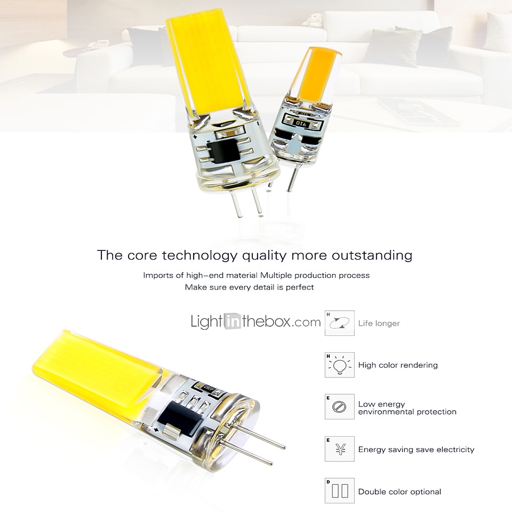 10шт g4 6w 600lm cob светодиодная двухконтактная лампочка с регулируемой яркостью для освещения шкафа потолочные светильники лодки на колесах наружное освещение 60w галогенный эквивалент теплый белый 2025 - $55.99 –P3