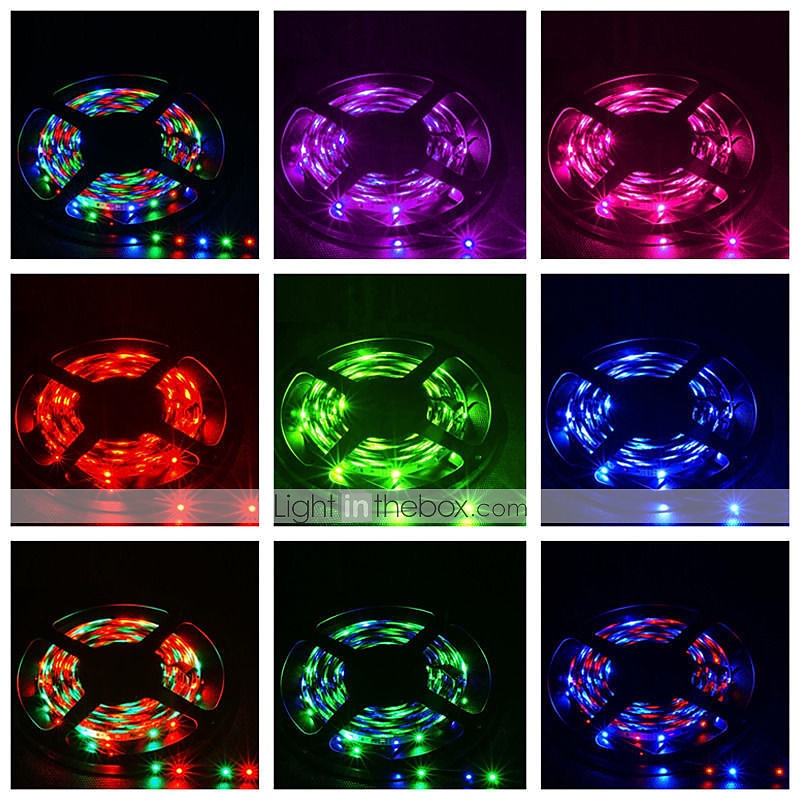 5m led szalag lámpák rgb tiktok lámpák 300 led 2835 smd rgb szalag lámpa fény készletek öntapadó többszínű szoba konyhai tv fesztivál megvilágítás távirányítóval 12v 2026 - $11.49 –P1