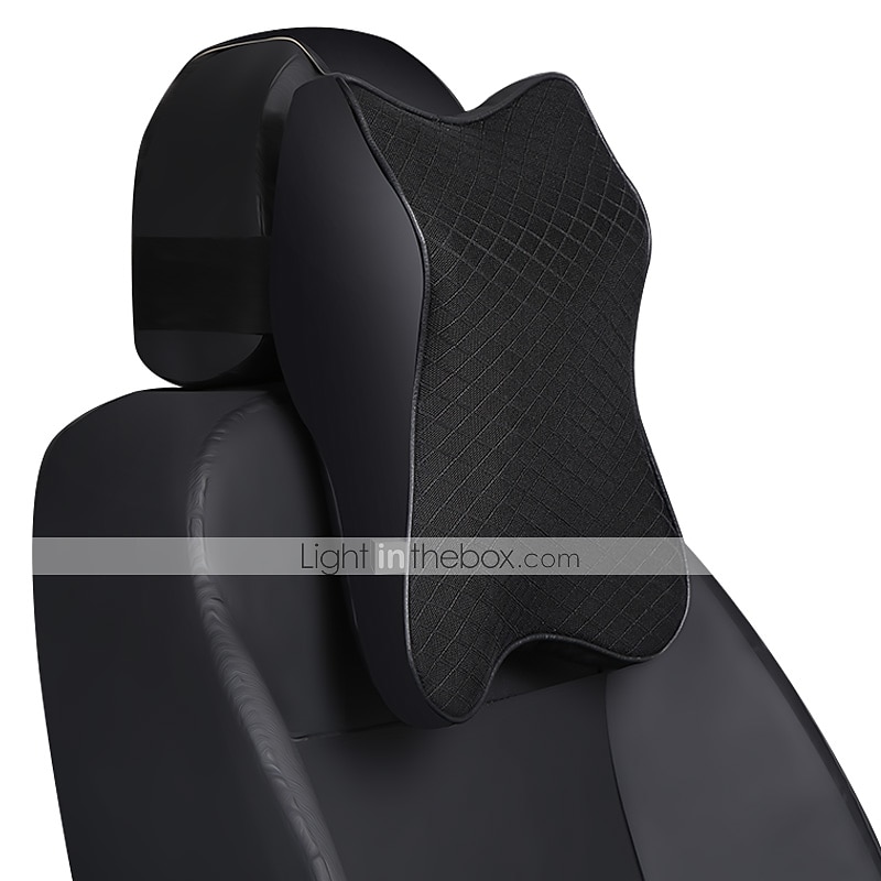 SEAHOME Car Seat Headrest Neck Rest Cushion - Ergonomic Car Neck Pillow  Durable 100% Pure Memory Foam Carseat Neck Support - Comfty Car Seat Back