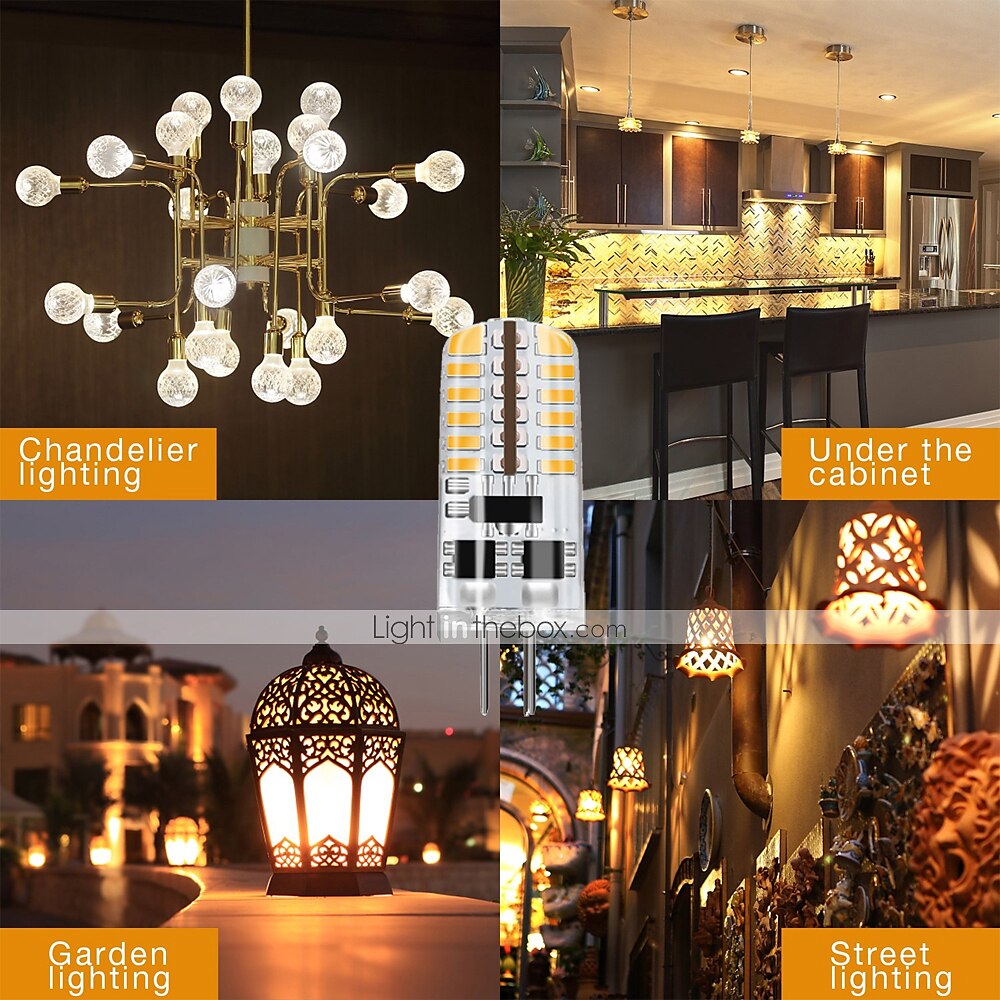 6 stuks 3 w led bi-pin lampen 250 lm g4 48 led kralen smd 3014 warm wit koud wit 220 v 2025 - $15.49 –P10