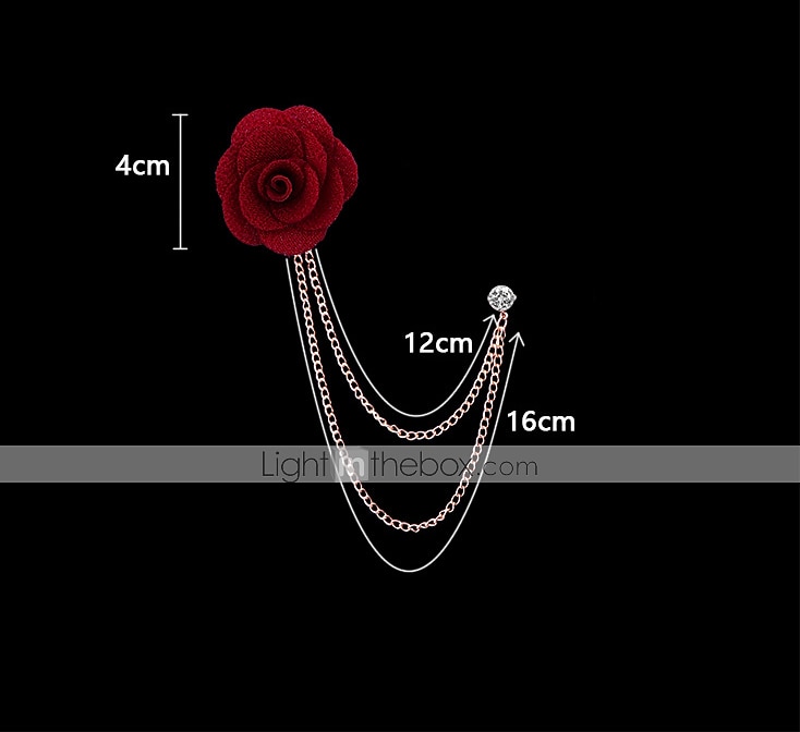 Voor heren Kristal Broches Schakelketting Creatief Bloem Verticaal Modieus Basic Klassiek modieus Rots Broche Sieraden Kameel Diverse Kleuren Zwart Voor Bruiloft Feest Verloving Belofte Festival 2026 - $8.99 –P1