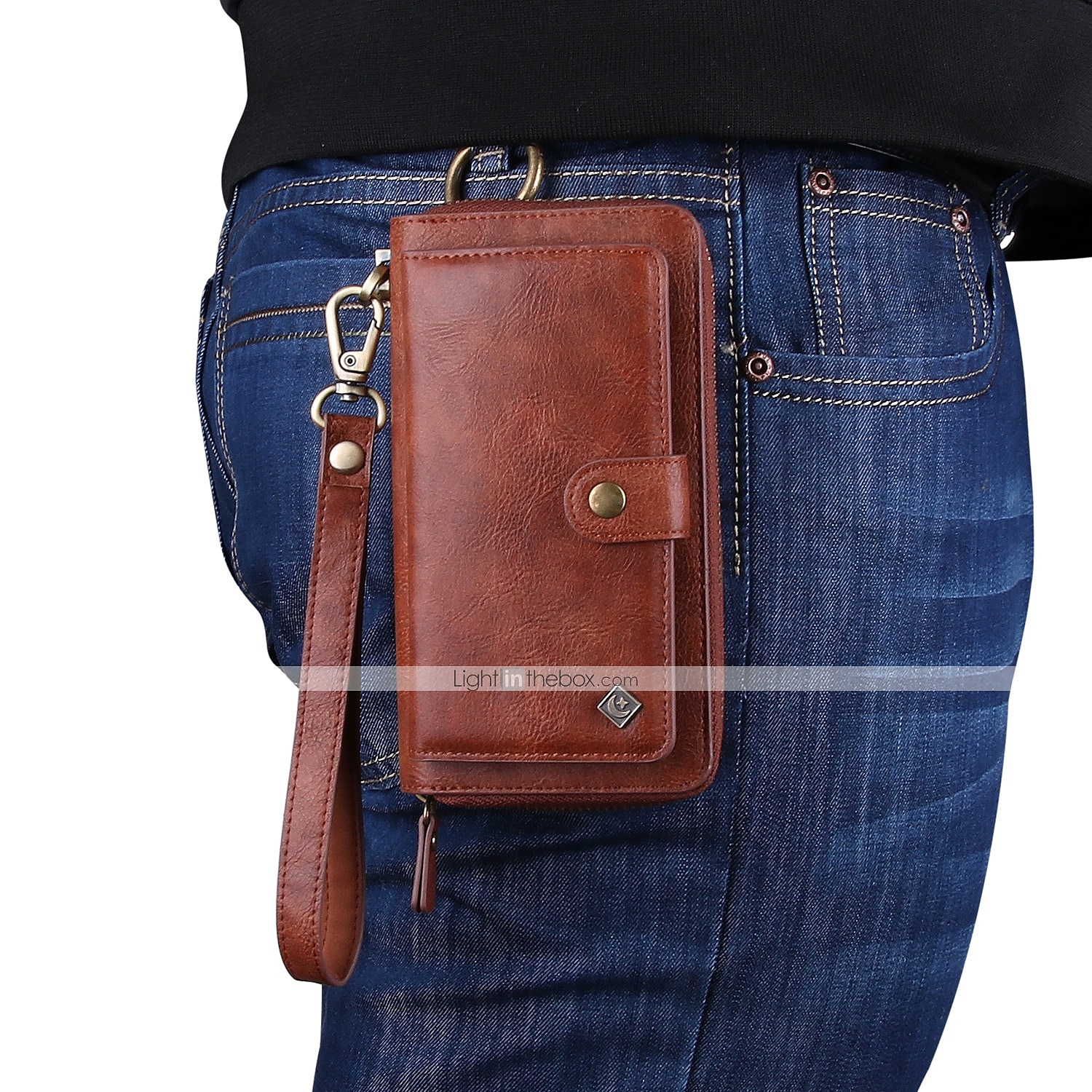 puhelin Etui Käyttötarkoitus iPhone 16 iPhone 15 Pro Max Plus iPhone 14 13 12 11 Pro Max Mini X XR XS Max 8 7 Plus Lompakkokorttikotelo Irroitettava Magneetti Koko vartalon suoja Retro aitoa nahkaa 2025 - $41.99 –P6
