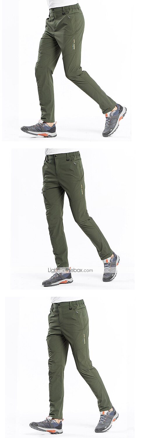 Men's Hiking Pants Trousers Summer Outdoor Regular Fit Waterproof Breathable Quick Dry Stretchy Pants / Trousers Bottoms Elastic Waist Dark Grey Black Elastane Camping / Hiking Hunting Fishing M L XL 2025 - $31.19 –P16
