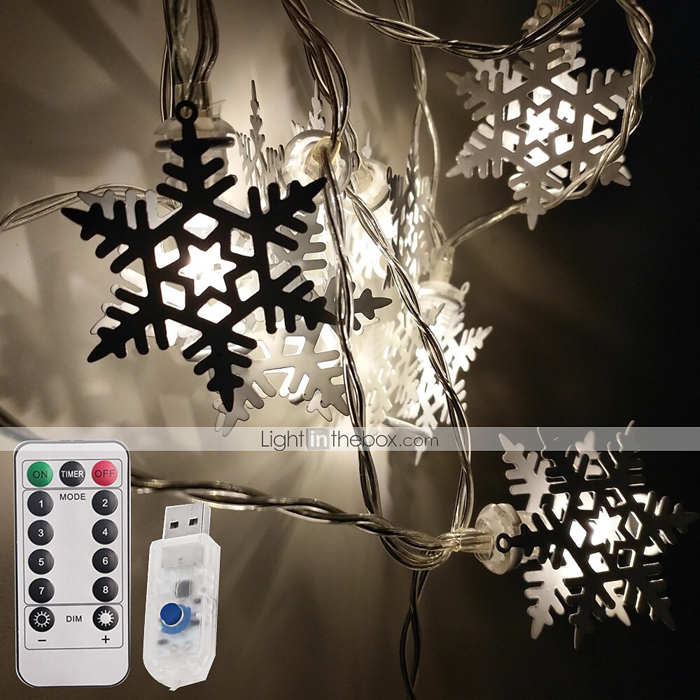 3M Guirlandes Lumineuses 20 LED 1 télécommande 13Keys 1 set Blanc Chaud USB Soirée Décorative Alimenté par Port USB de 2025 ? $25.99 –P2