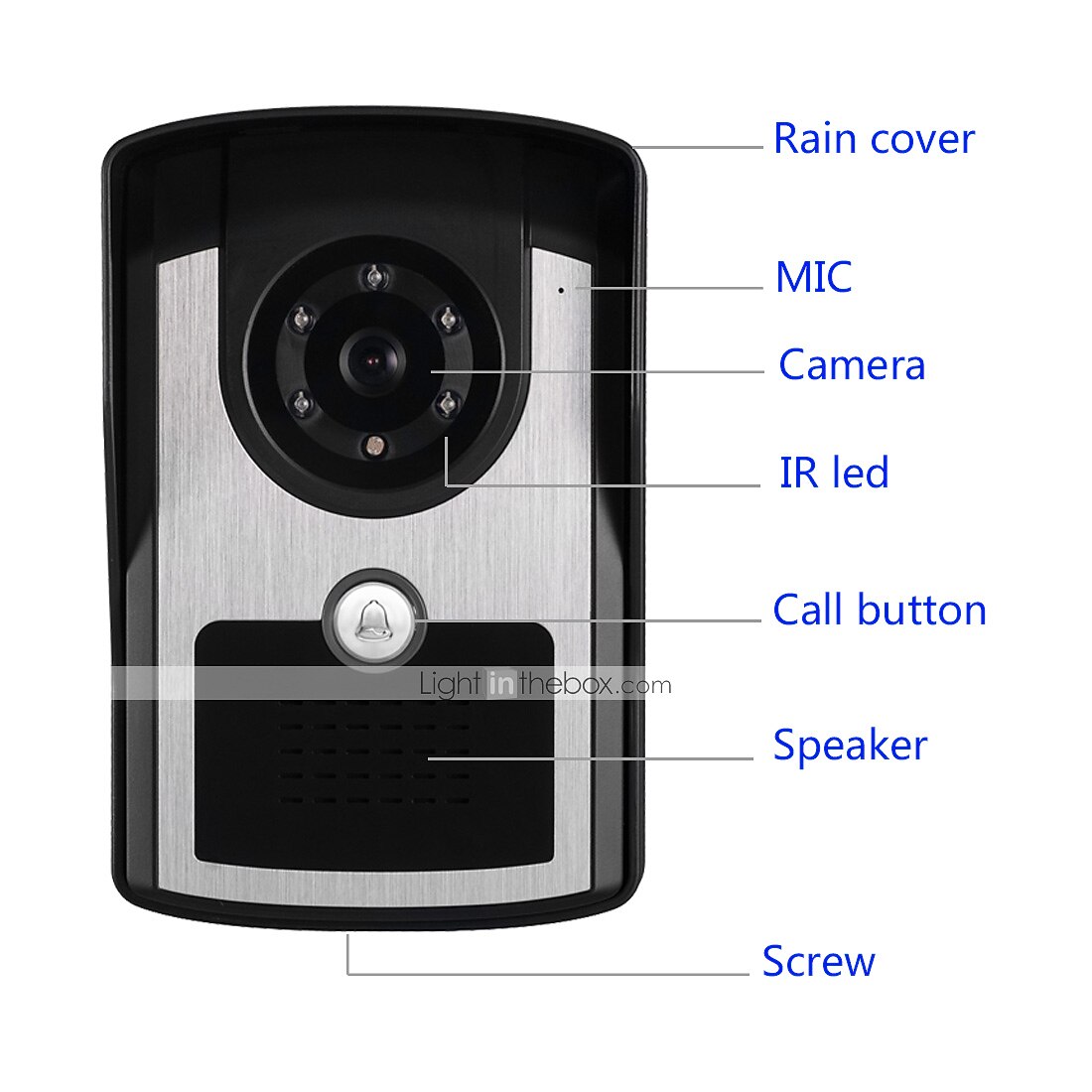 Wired 7 Inch Hands-free 800*480 Pixel Two To Three Video Doorphone Intercom System With Infrared Night Vision Camera 2025 - $299.99 –P8