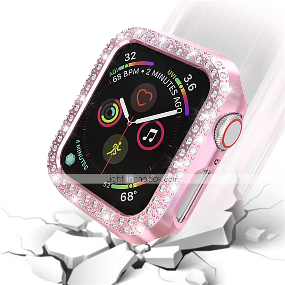 Чехол для часов Совместим с Apple Watch Series 8 7 41mm 45mm / Series 6 5 4 SE 40mm 44mm / Series 3 2 1 38mm 42mm Устойчивый к царапинам Блестящий бриллиант Защита от пыли ПК Часы Крышка 2025 - $11.99 –P2