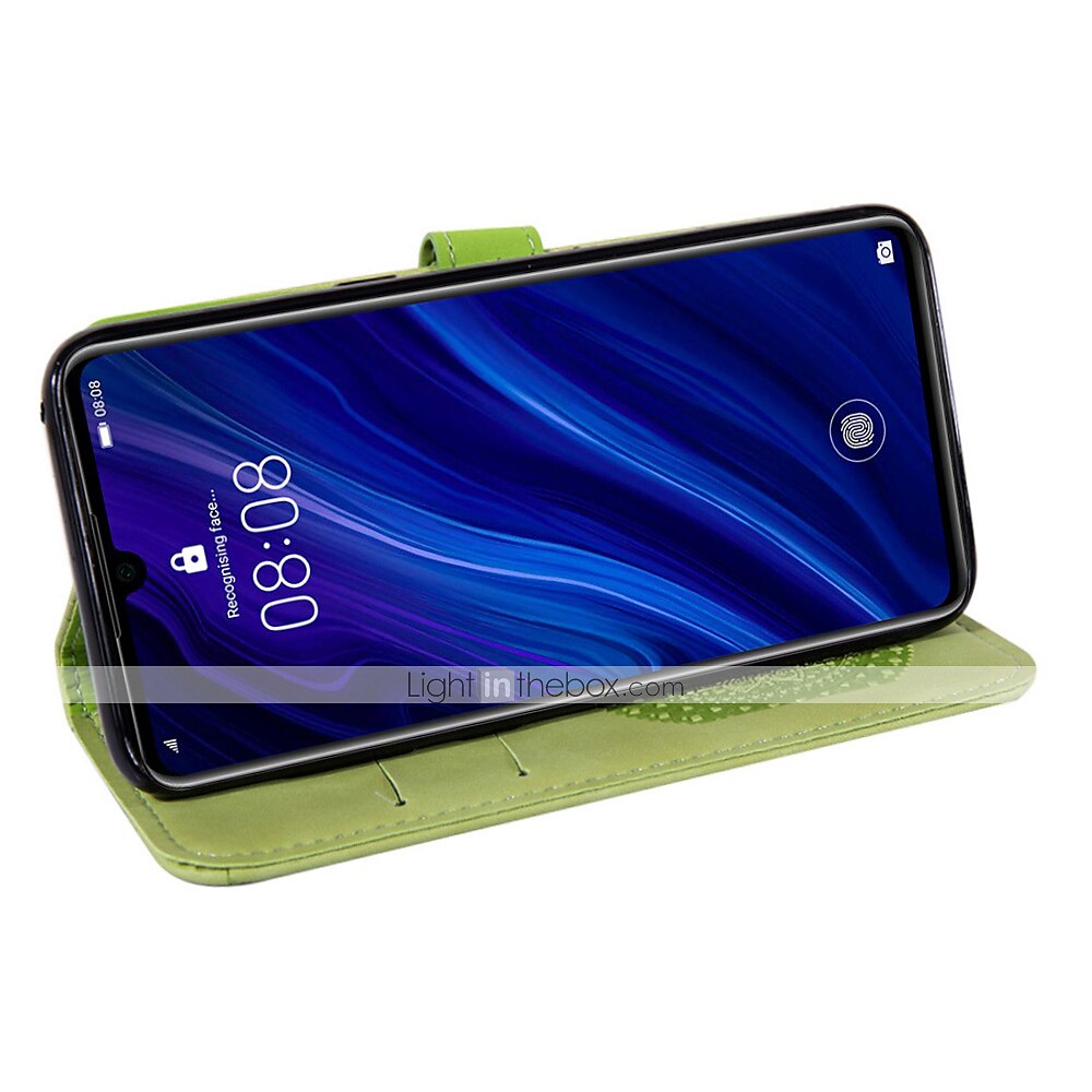 telefono Custodia Per Huawei P30/P30 Pro P20 P20 Pro Porta carte di credito Decorazioni in rilievo Fantasia / disegno Flip magnetico Glitterato pelle sintetica del 2025 a $18.99 –P5