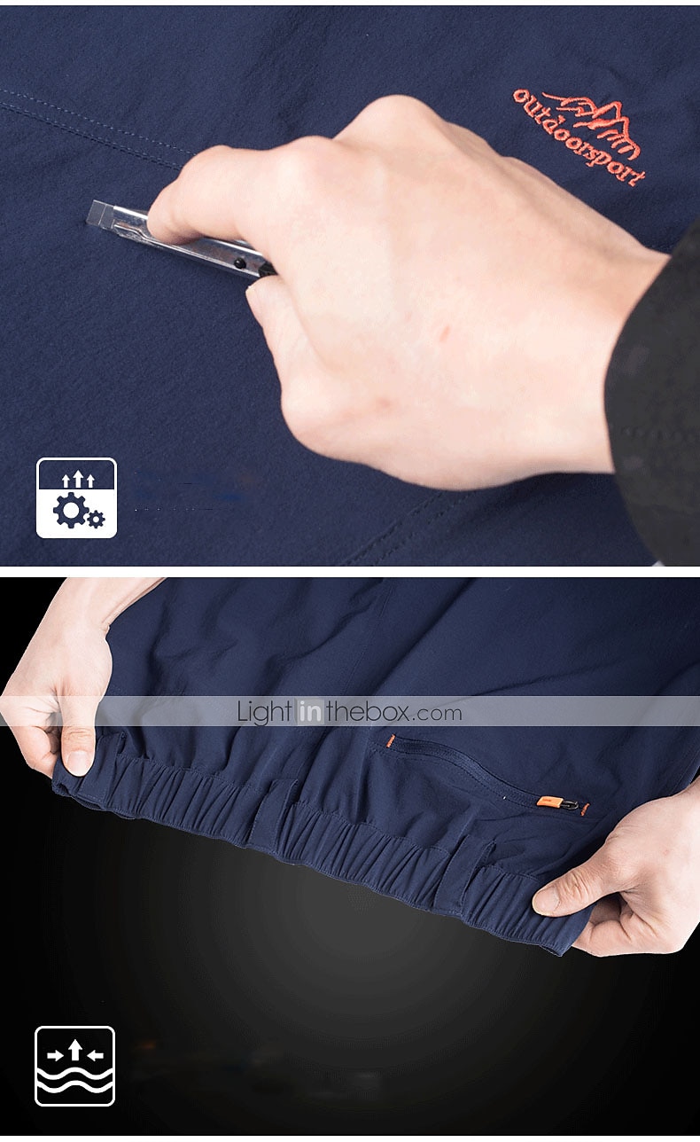 Naisten Vaellushousut Kesä Ulko- Ihoystävällinen Nopea kuivuminen Vetoketjullinen tasku Monitasku Housut Alaosat Joustava vyötärö Musta Purppura Spandex Retkeily ja vaellus Kalastus Kiipeily M L XL 2025 - $34.99 –P9