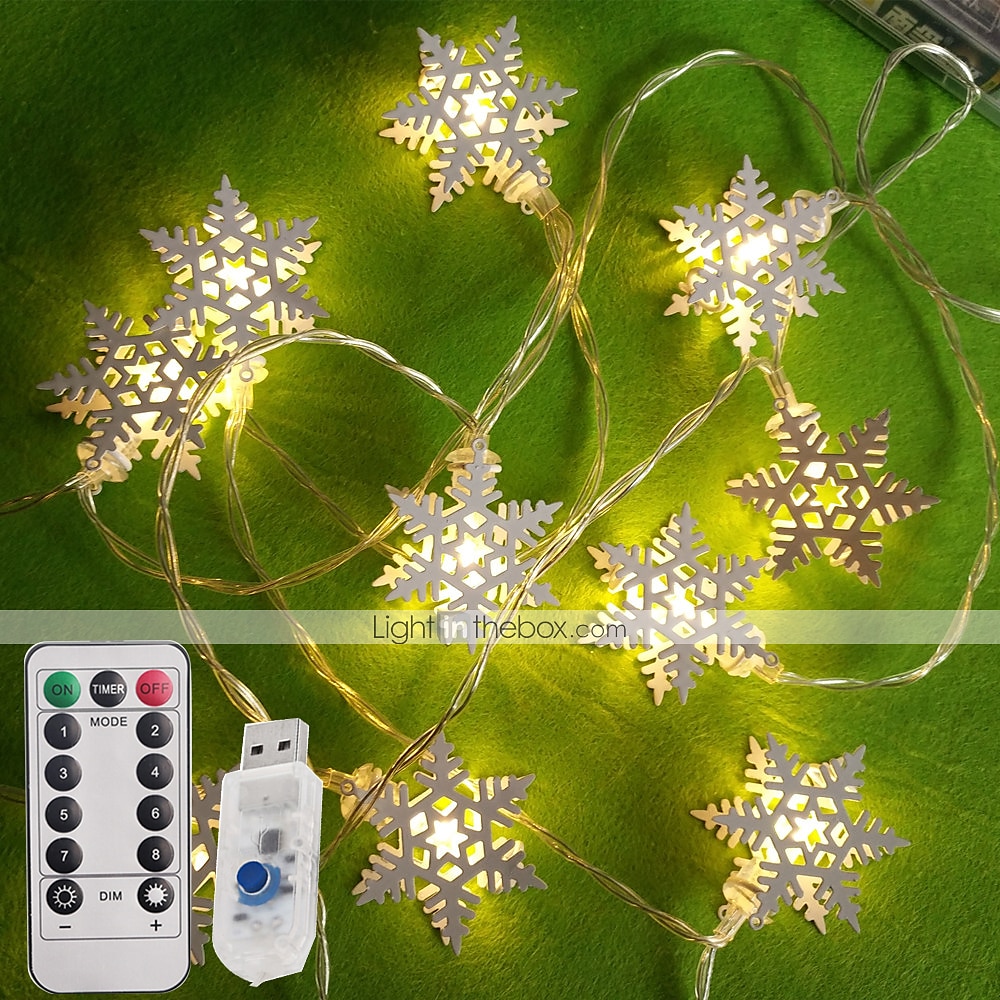 3M Guirlandes Lumineuses 20 LED 1 télécommande 13Keys 1 set Blanc Chaud USB Soirée Décorative Alimenté par Port USB de 2025 ? $25.99 –P1
