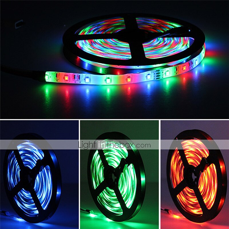 Strisce led 10m (2 * 5m) luci rgb tiktok 2835 strisce 600led illuminazione cambia colore cambiando con 44 tasti telecomando ir ideale per home cucina tv natale luci posteriori dc 12v del 2025 a $23.99 –P5