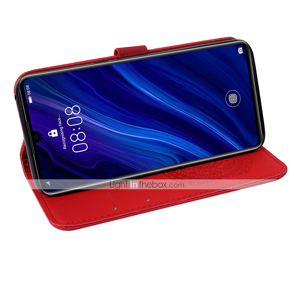 telefono Custodia Per Huawei P30/P30 Pro P20 P20 Pro Porta carte di credito Decorazioni in rilievo Fantasia / disegno Flip magnetico Glitterato pelle sintetica del 2025 a $18.99 –P8