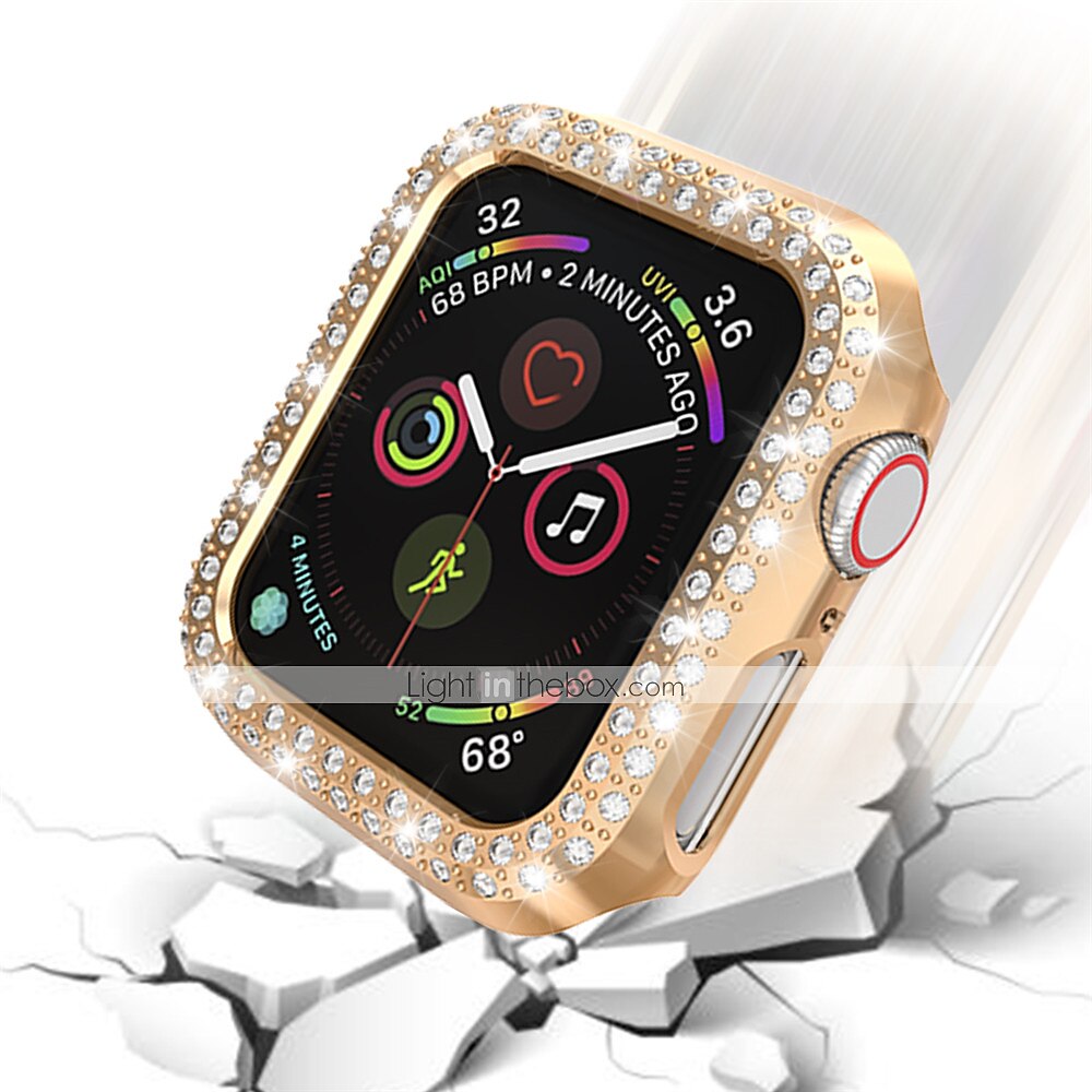 Чехол для часов Совместим с Apple Watch Series 8 7 41mm 45mm / Series 6 5 4 SE 40mm 44mm / Series 3 2 1 38mm 42mm Устойчивый к царапинам Блестящий бриллиант Защита от пыли ПК Часы Крышка 2025 - $11.99 –P11