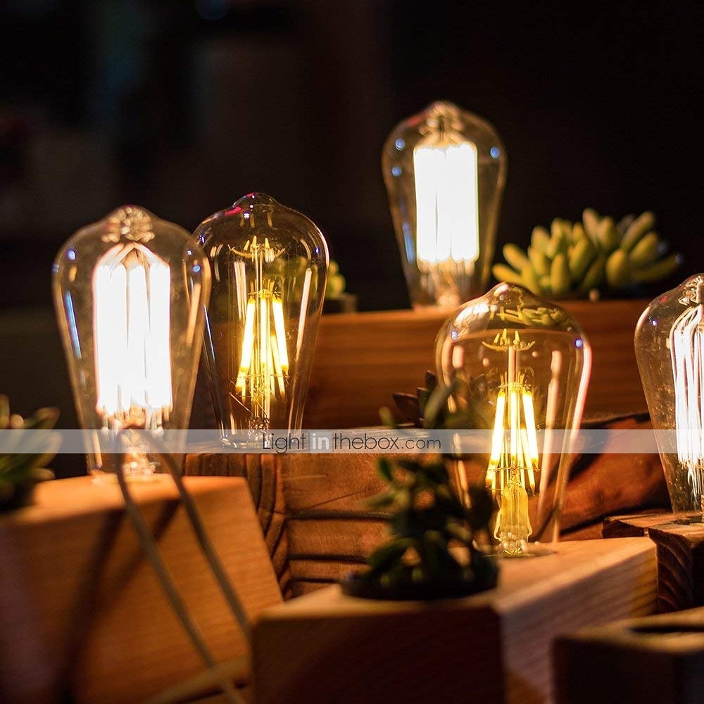 1pc 60W Incandescent Vintage Edison Light Bulb Retro Dimmable Decorative Bulb E26 E27 ST64 Warm White 2200-2300k 220-240V 2025 - CAD $8.99 –P4