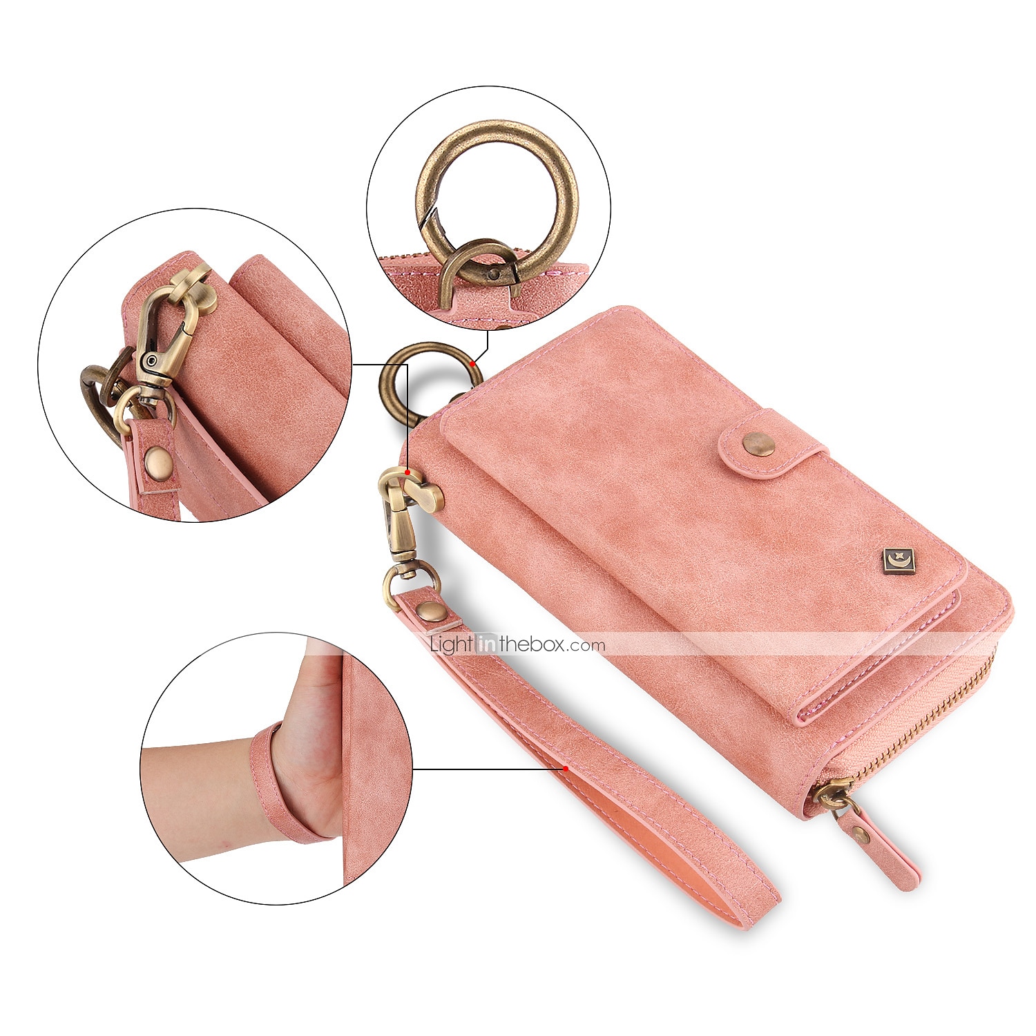 puhelin Etui Käyttötarkoitus iPhone 16 iPhone 15 Pro Max Plus iPhone 14 13 12 11 Pro Max Mini X XR XS Max 8 7 Plus Lompakkokorttikotelo Irroitettava Magneetti Koko vartalon suoja Retro aitoa nahkaa 2025 - $41.99 –P5