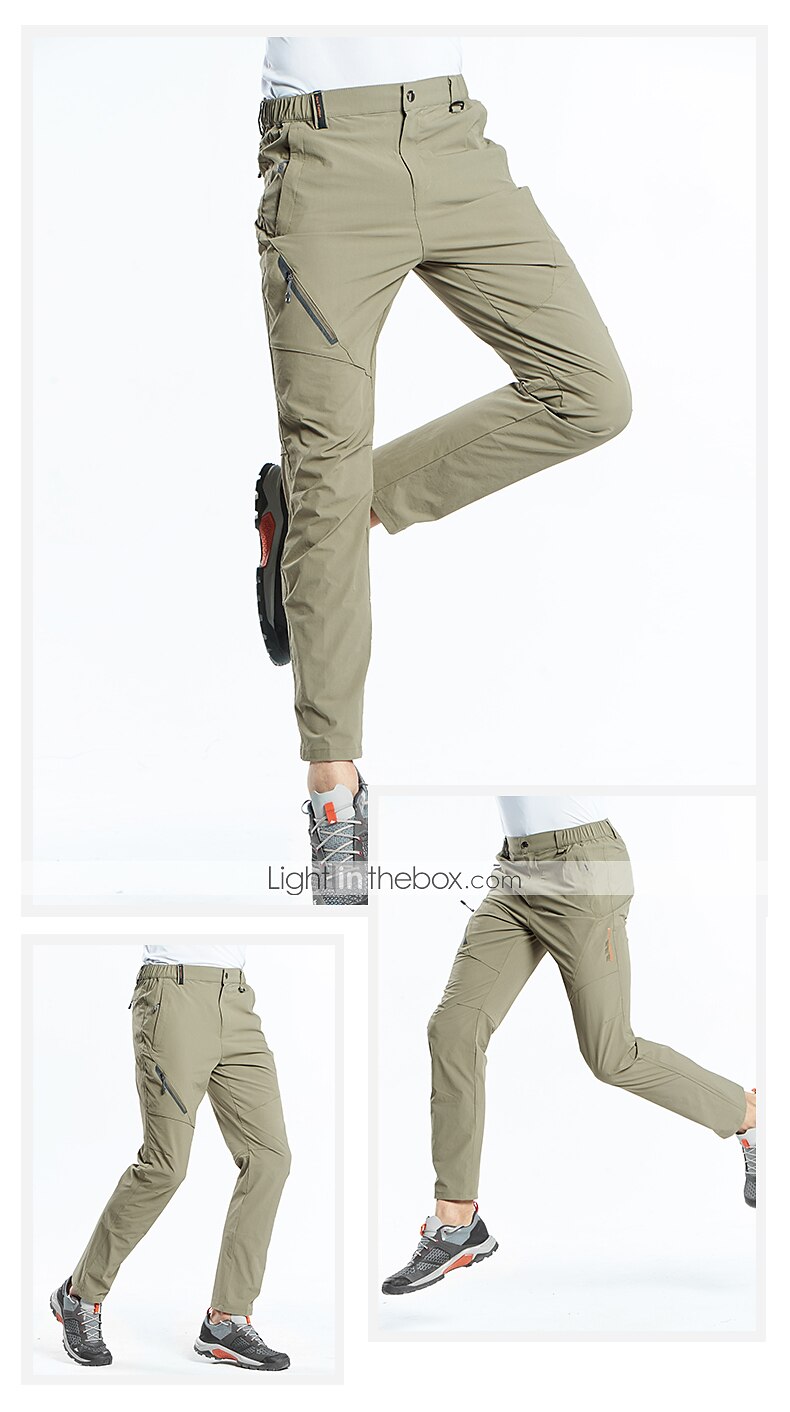 Men's Hiking Pants Trousers Summer Outdoor Regular Fit Waterproof Breathable Quick Dry Stretchy Pants / Trousers Bottoms Elastic Waist Dark Grey Black Elastane Camping / Hiking Hunting Fishing M L XL 2025 - $31.19 –P9