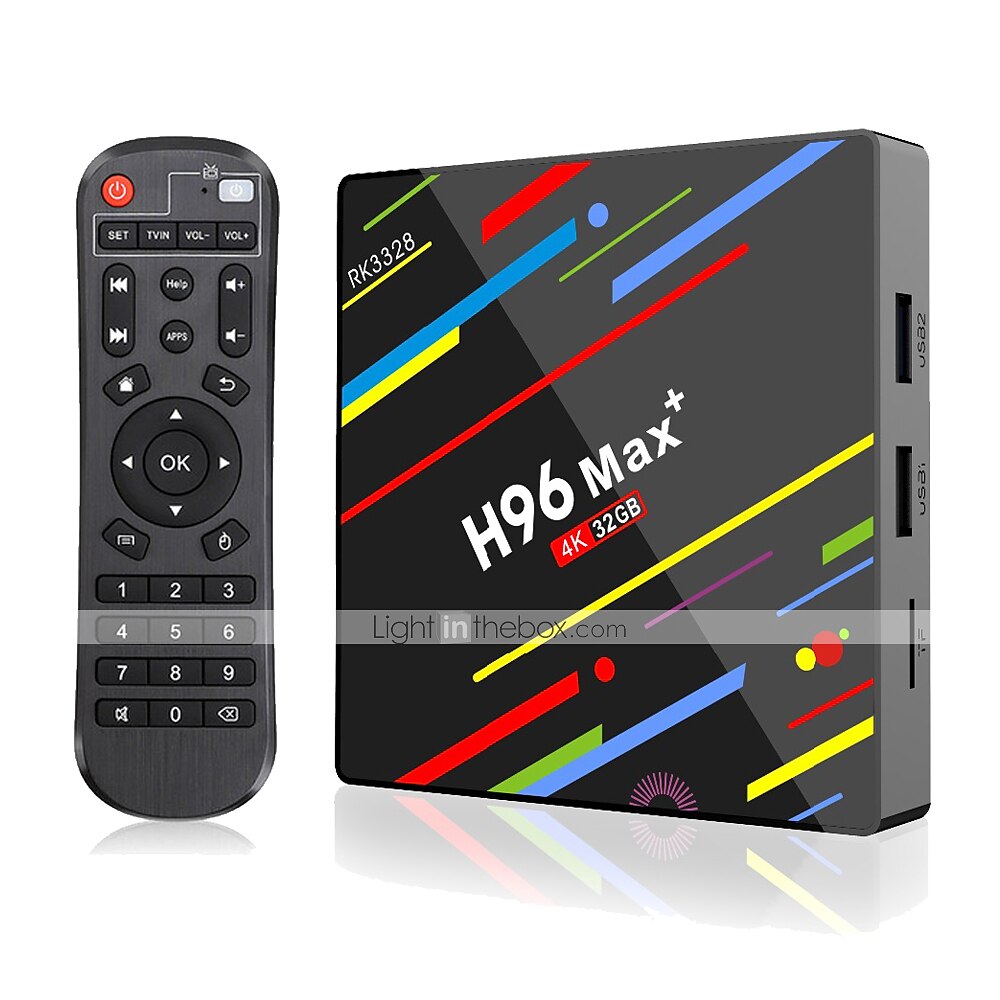 H96 MAX Plus Smart TV BOX Android 9.0 RK3328 4K Media Player QuadCore 4GB  Ram 64GB ROM Android 8.1 Rockchip Set Top Box 2.4G/5G WIFI H.265 H96Max +  TVBOX USB3.0 BT 2024 - US $66.69